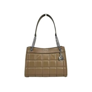 MICHAEL KORS - Bolso de hombro medio Susan de cadena con asa en madera driftwood