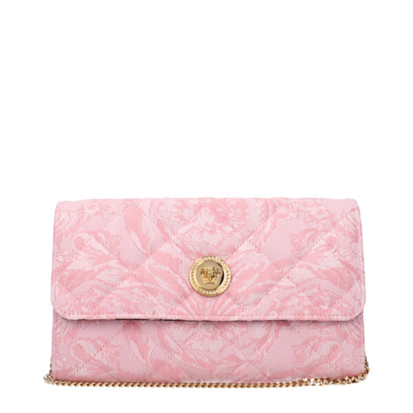 VERSACE - Bolsos de mano de tela rosa