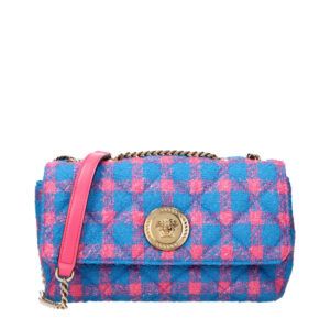 VERSACE - Bolso cruzado de tela azul