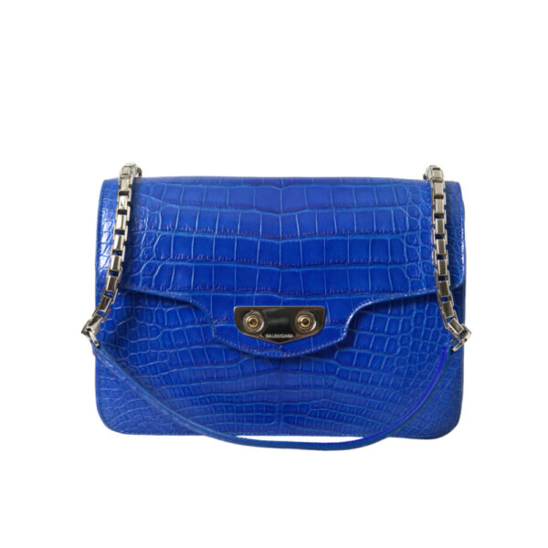 BALENCIAGA - Bolso de hombro Neo Clásico de cuero exótico azul
